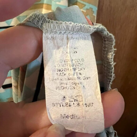 🐻Size M - Isha's USA - Pastel Southwestern Design Maxi Skirt - Picture 3 of 5